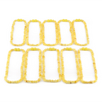 Baltic Amber Baby Teething Necklace Chips Milky Yellow Glossy Finish - Wholesale Lot of 10pcs - 32cm / 12.6in - CH5