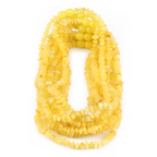Baltic Amber Baby Teething Necklace Chips Milky Yellow Glossy Finish - Wholesale Lot of 10pcs - 32cm / 12.6in - CH5