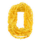Baltic Amber Baby Teething Necklace Chips Yellow Glossy Finish - Wholesale Lot of 10pcs - 32cm / 12.6in - CH6