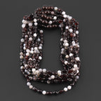 Baltic Amber & Botswana Agate Baby Teething Necklace Olive Dark Cognac Glossy Finish - Wholesale Lot of 10pcs - 32cm / 12.6in - AGL43