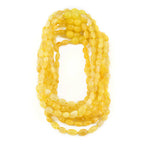 Baltic Amber Baby Teething Necklace Olive Milky Yellow Glossy Finish - Wholesale Lot of 10pcs - 32cm / 12.6in - XO54MY