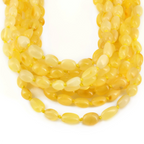 Baltic Amber Baby Teething Necklace Olive Milky Yellow Glossy Finish - Wholesale Lot of 10pcs - 32cm / 12.6in - XO54MY