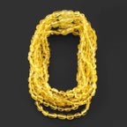 Baltic Amber Baby Teething Necklace Olive Yellow Glossy Finish - Wholesale Lot of 10pcs - 32cm / 12.6in - XO54Y