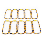 Baltic Amber & Sodalite Baby Teething Necklace Baroque Milky Glossy Finish - Wholesale Lot of 10pcs - 32cm / 12.6in - AGL45
