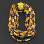 Baltic Amber & Sodalite Baby Teething Necklace Baroque Milky Glossy Finish - Wholesale Lot of 10pcs - 32cm / 12.6in - AGL45