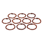 Baltic Amber Junior Bracelet Baroque Cognac Raw Finish - Wholesale Lot of 10pcs - 16cm / 6.3in - XB54C-RAW