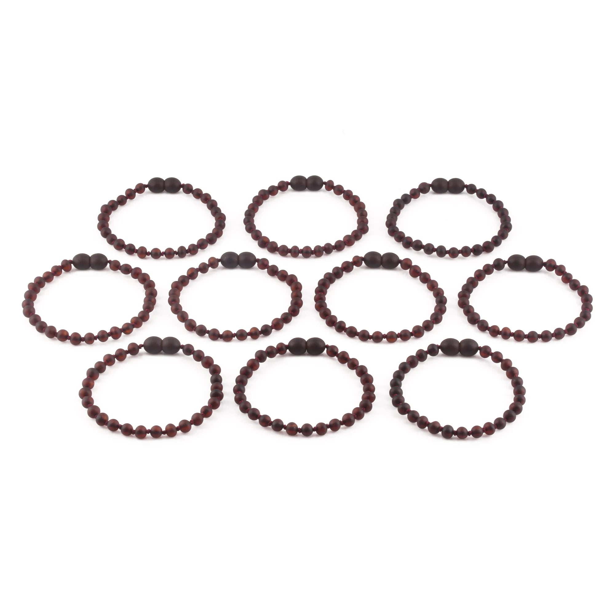 BALTIC AMBER JUNIOR BRACELETS LOT OF 10pcs - BAROQUE. XB54DCM