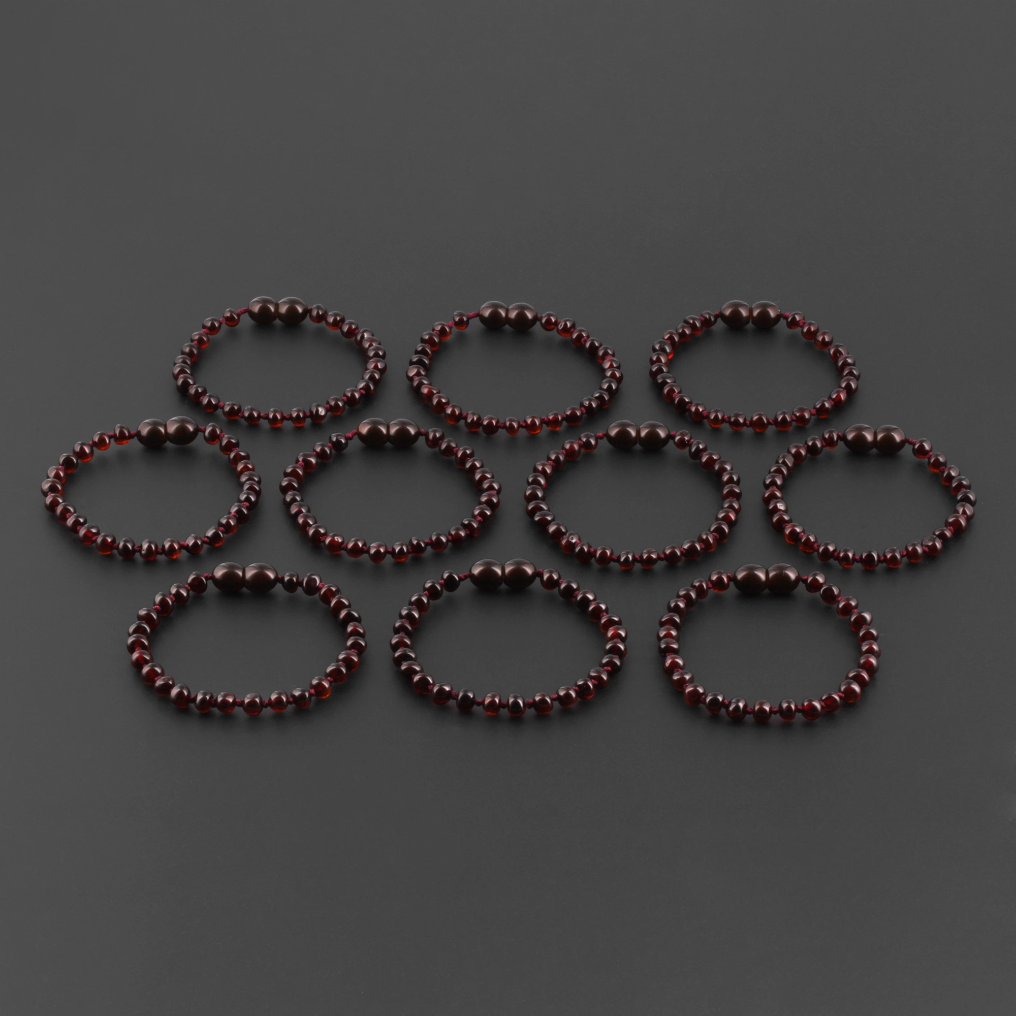 BALTIC AMBER JUNIOR BRACELETS LOT OF 10pcs -  BAROQUE. XB54DC