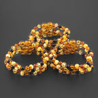 BALTIC AMBER JUNIOR BRACELETS LOT OF 10pcs - BAROQUE. XB54M