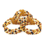 BALTIC AMBER JUNIOR BRACELETS LOT OF 10pcs - BAROQUE. XB54M