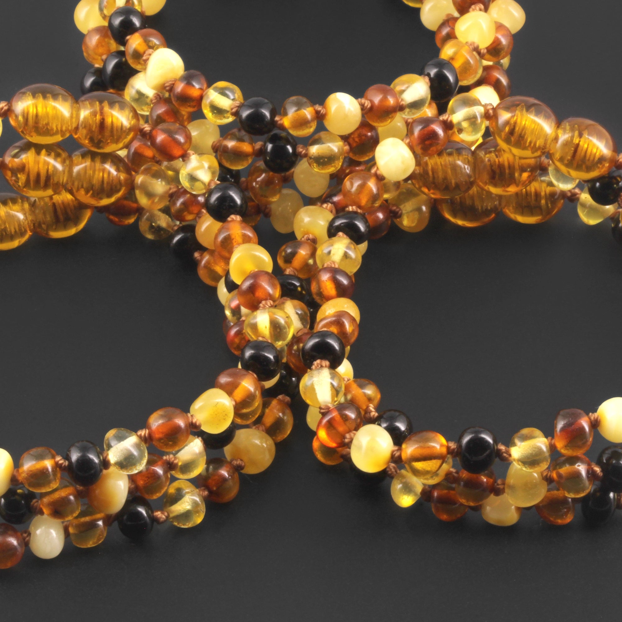 BALTIC AMBER JUNIOR BRACELETS LOT OF 10pcs - BAROQUE. XB54M