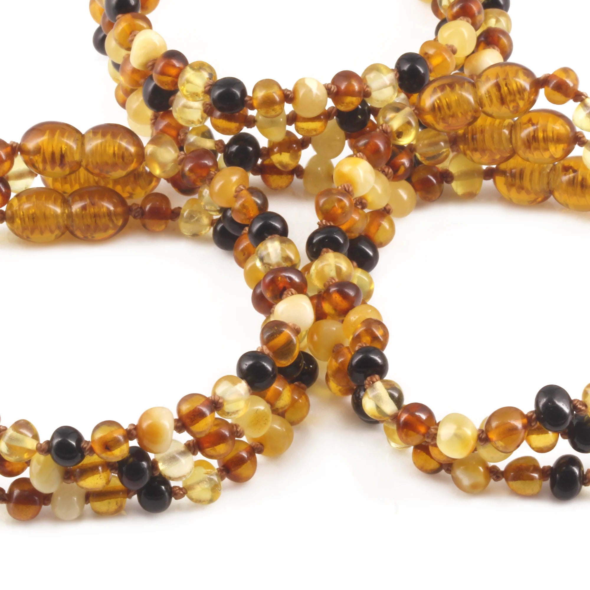 BALTIC AMBER JUNIOR BRACELETS LOT OF 10pcs - BAROQUE. XB54M