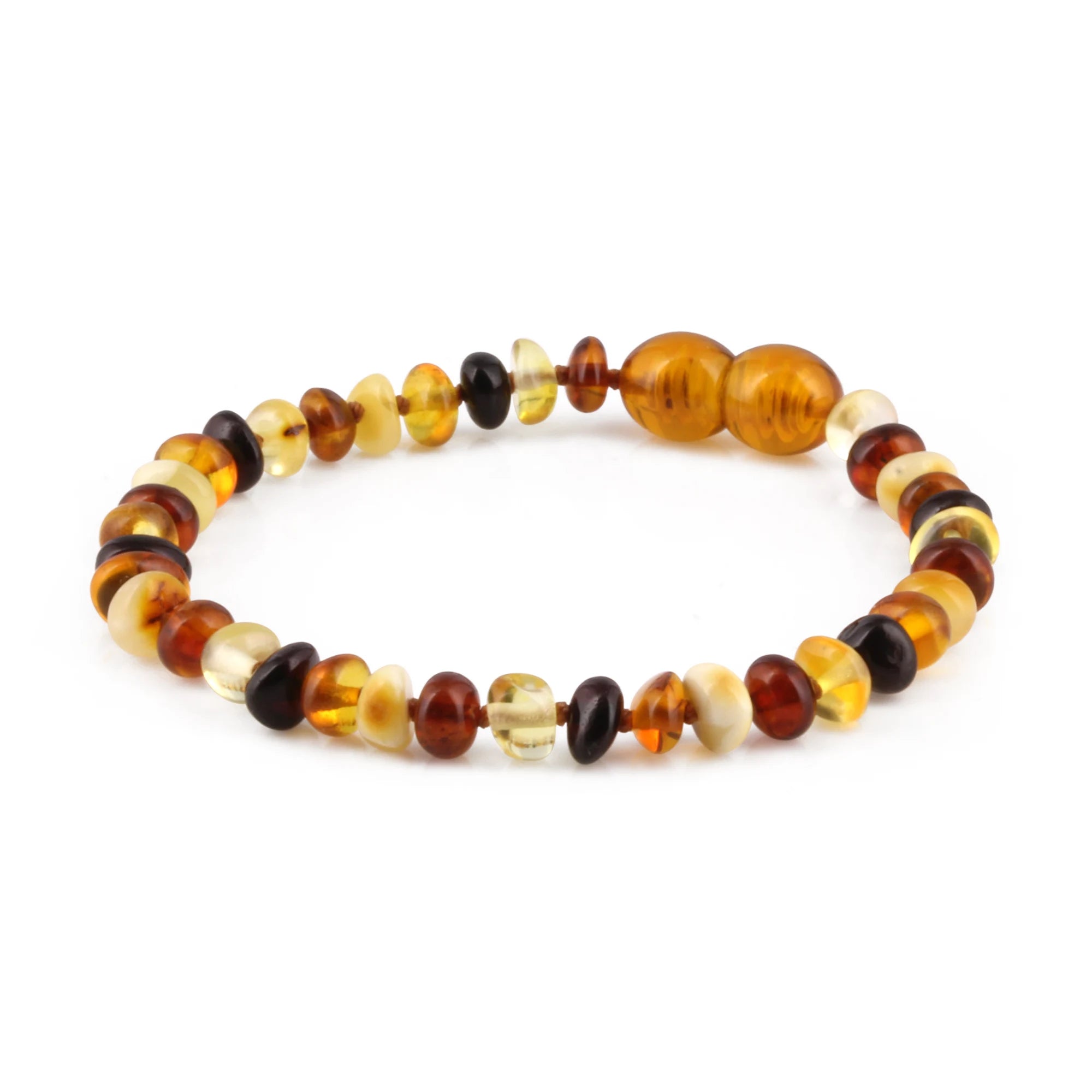 BALTIC AMBER JUNIOR BRACELETS LOT OF 10pcs - ROUNDEL. XR53M