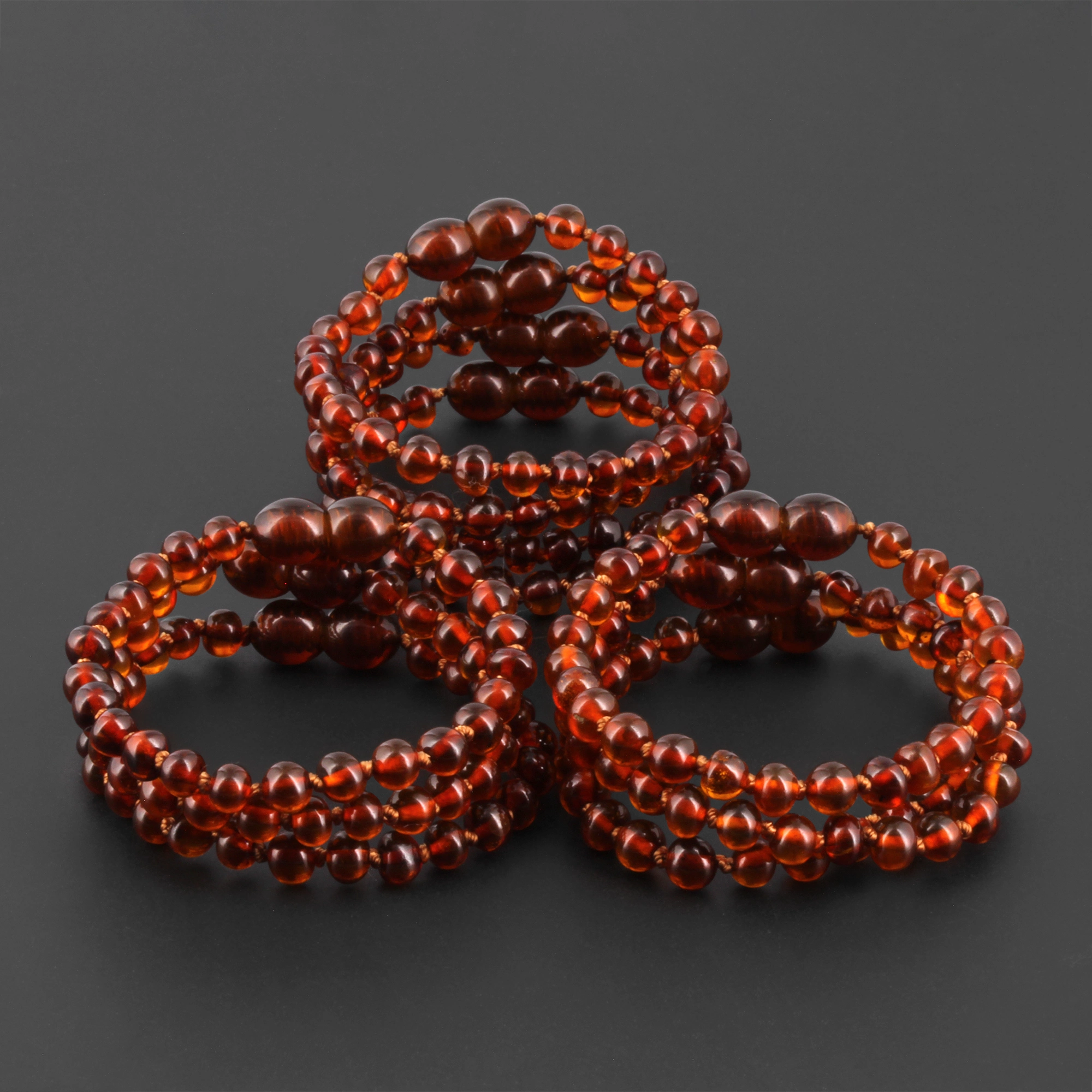 BALTIC AMBER JUNIOR BRACELETS LOT OF 10pcs -  BAROQUE. XB54C