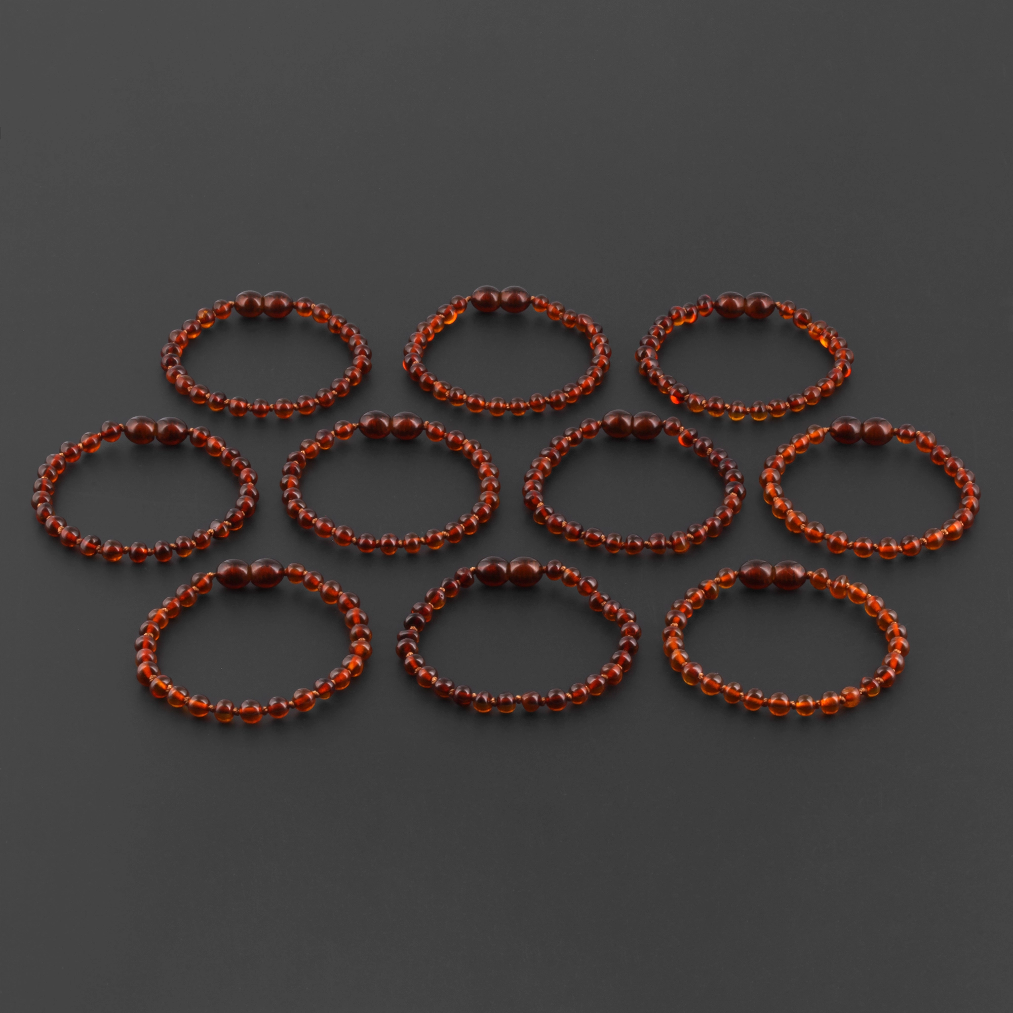 BALTIC AMBER JUNIOR BRACELETS LOT OF 10pcs -  BAROQUE. XB54C