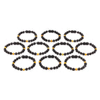 Baltic Amber Junior Bracelet Baroque Black Rough Finish - Wholesale Lot of 10 - 16cm / 6.3in - BLE260