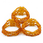 BALTIC AMBER JUNIOR BRACELETS LOT OF 10pcs - BAROQUE. XB43LC