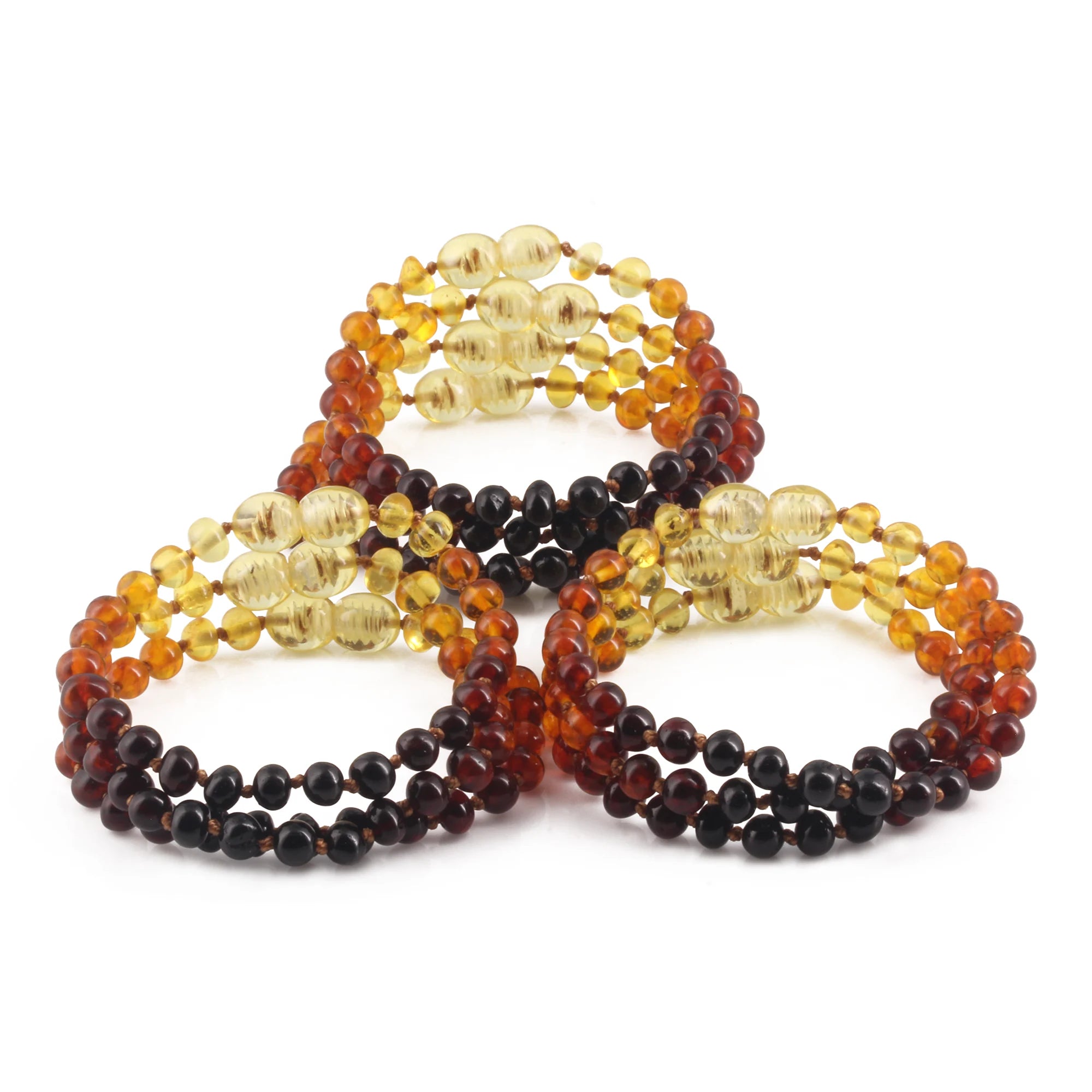 BALTIC AMBER JUNIOR BRACELETS LOT OF 10pcs - BAROQUE. XB54R1
