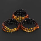 BALTIC AMBER JUNIOR BRACELETS LOT OF 10pcs - BAROQUE. XB54R2