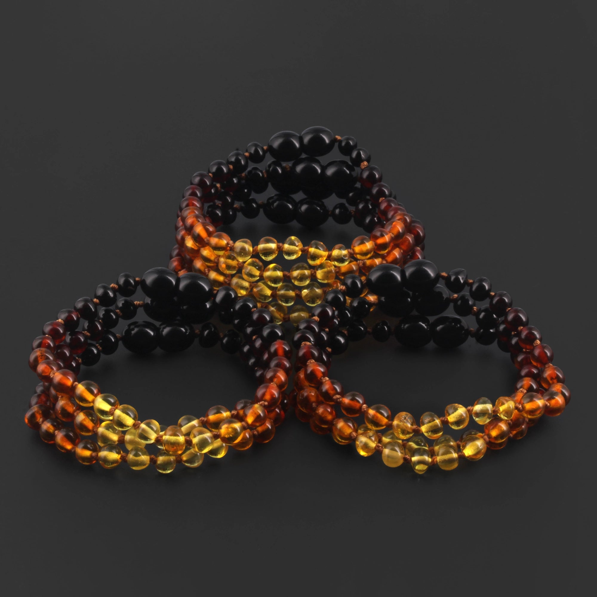 BALTIC AMBER JUNIOR BRACELETS LOT OF 10pcs - BAROQUE. XB54R2