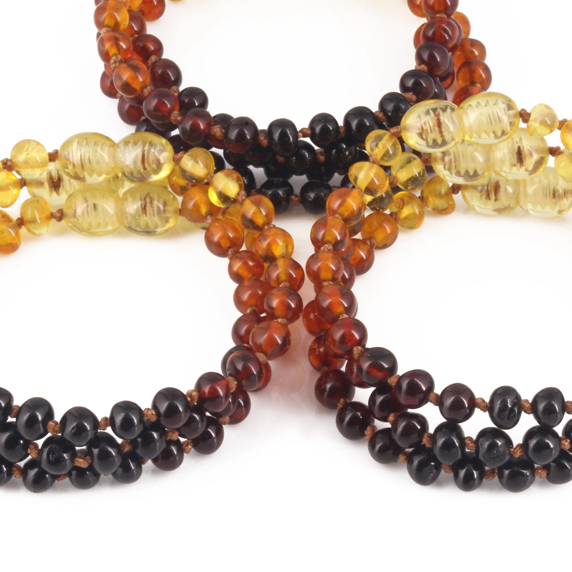 BALTIC AMBER JUNIOR BRACELETS LOT OF 10pcs - BAROQUE. XB54R1