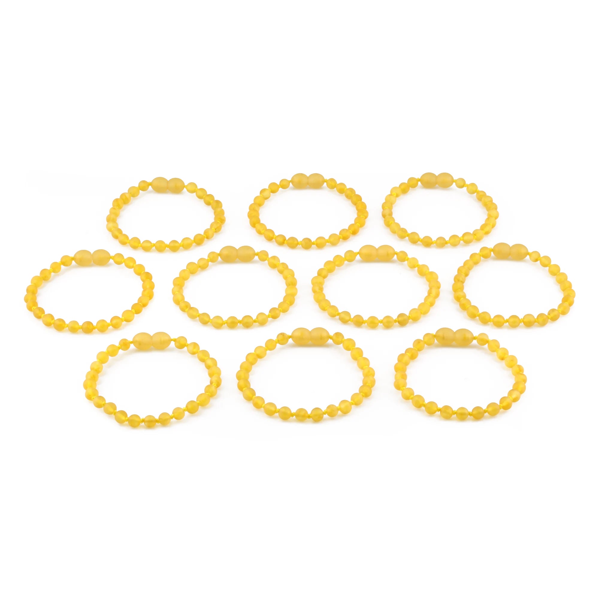 BALTIC AMBER JUNIOR BRACELETS LOT OF 10pcs - BAROQUE. XB54YM