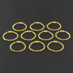 Baltic Amber Junior Bracelet Baroque Yellow Glossy Finish - Wholesale Lot of 10pcs - 16cm / 6.3in - XB54Y