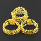 Baltic Amber Junior Bracelet Baroque Yellow Glossy Finish - Wholesale Lot of 10pcs - 16cm / 6.3in - XB54Y