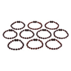 Baltic Amber Junior Bracelet Olive Dark Cognac Matte Finish - Wholesale Lot of 10pcs - 16cm / 6.3in - XO54DCM