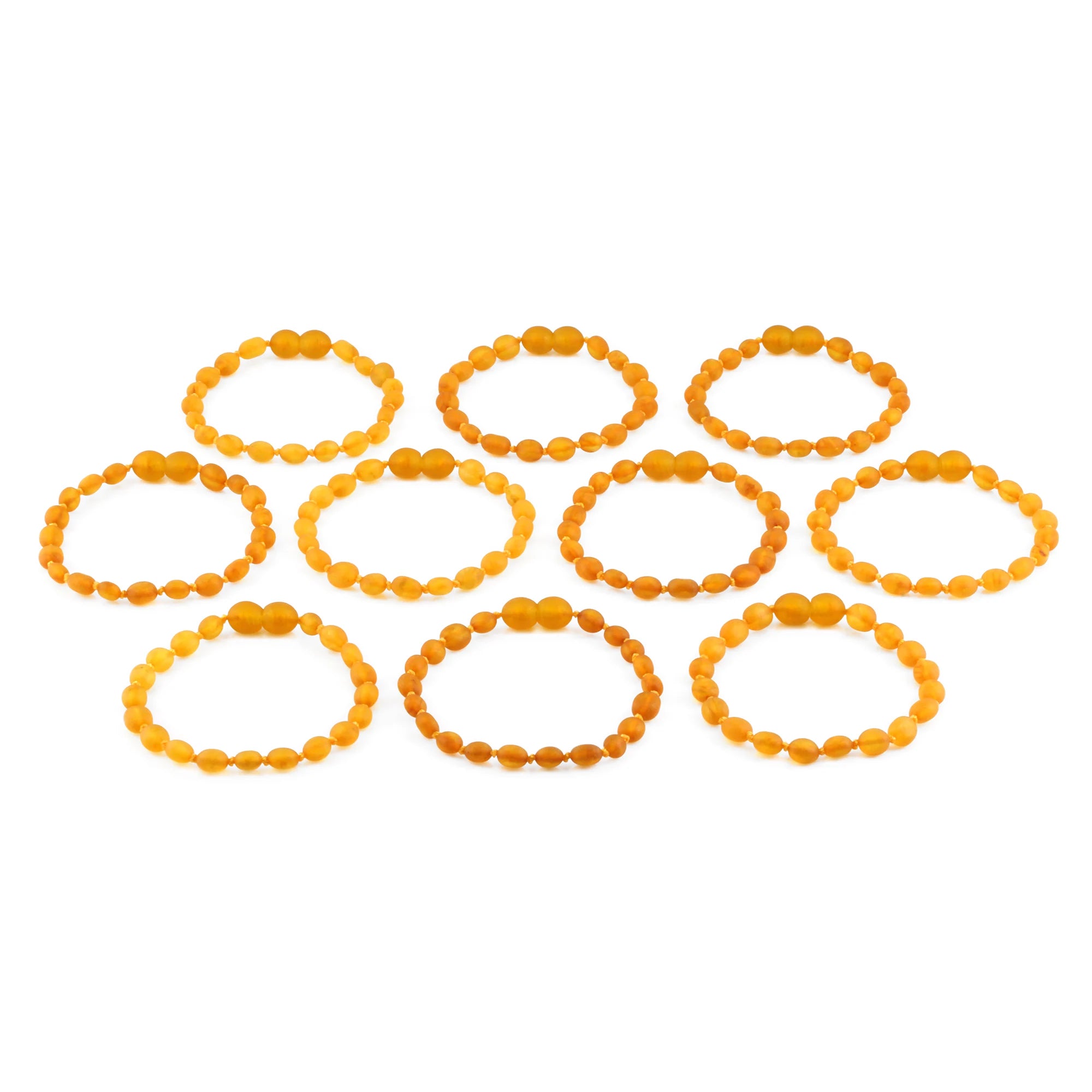 BALTIC AMBER JUNIOR BRACELETS LOT OF 10pcs - OLIVE. XO54LCM