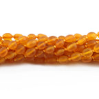 Baltic Amber Junior Bracelet Olive Light Cognac Matte Finish - Wholesale Lot of 10pcs - 16cm / 6.3in - XO54LCM