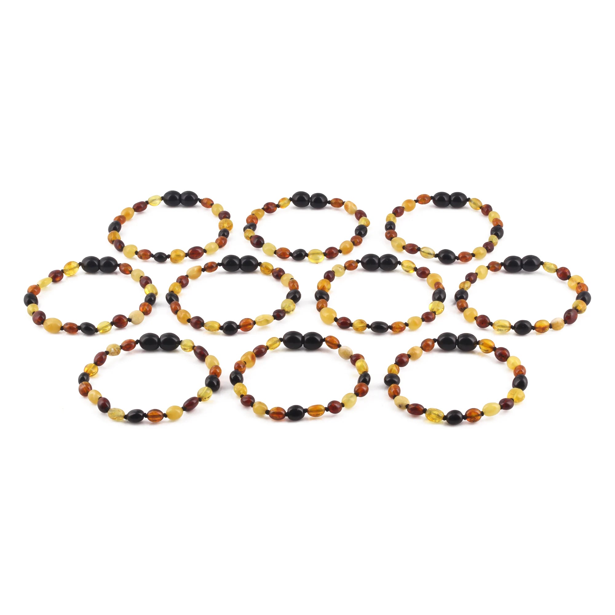 BALTIC AMBER JUNIOR BRACELETS LOT OF 10pcs - OLIVE. XO54M2