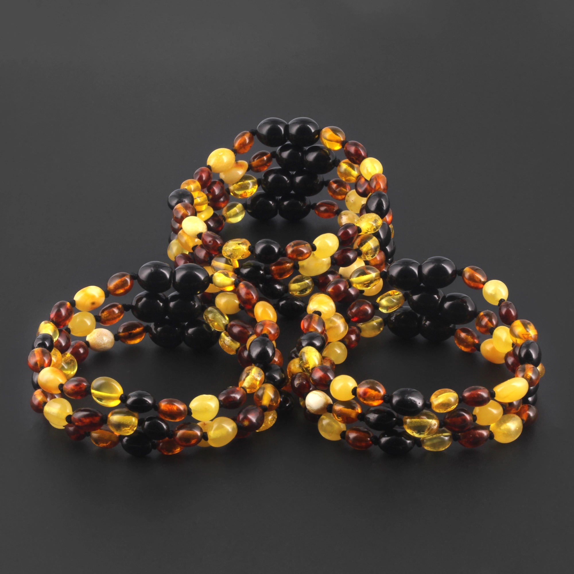 BALTIC AMBER JUNIOR BRACELETS LOT OF 10pcs - OLIVE. XO54M2