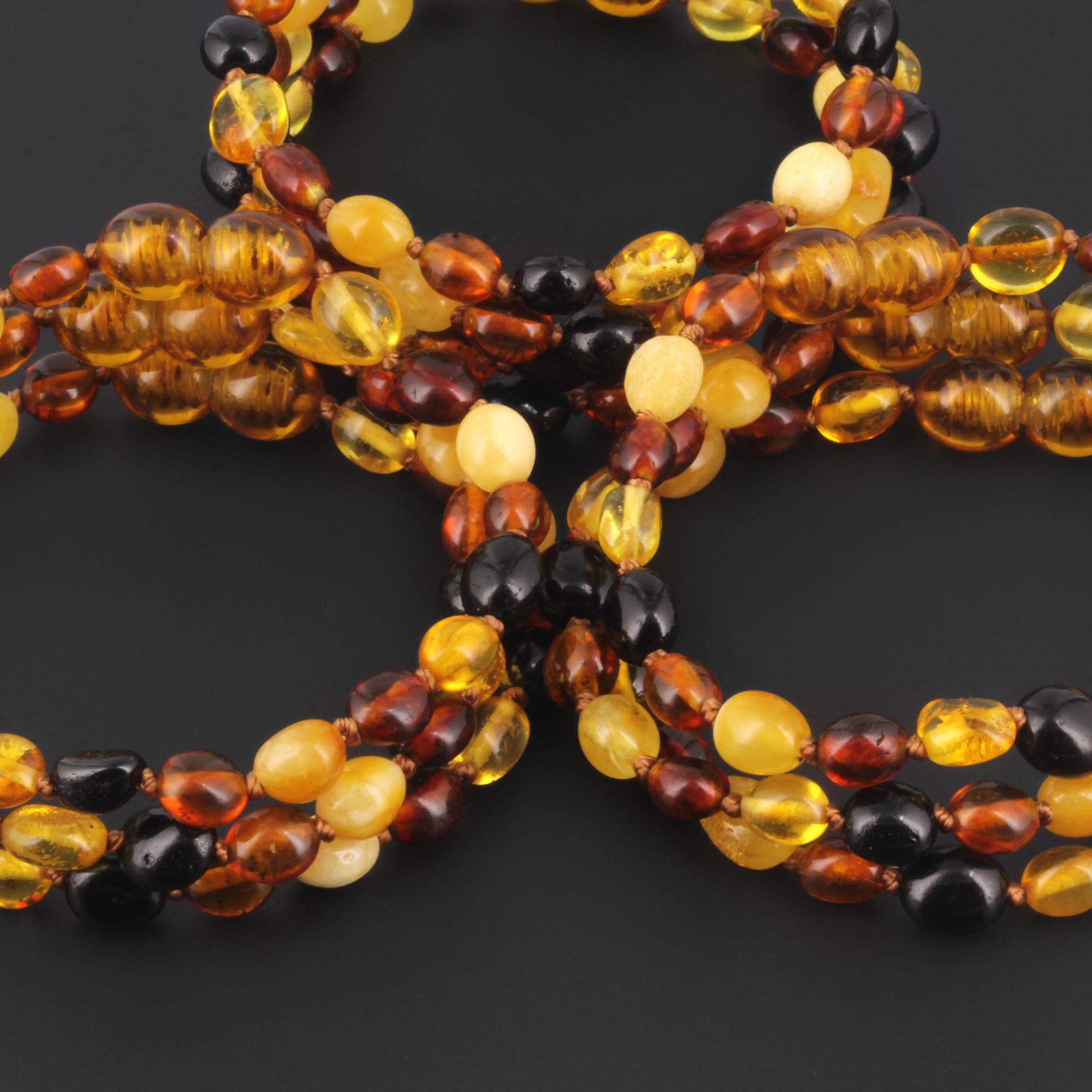 BALTIC AMBER JUNIOR BRACELETS LOT OF 10pcs - OLIVE. XO54M