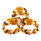 BALTIC AMBER JUNIOR BRACELETS LOT OF 10pcs - OLIVE. XO54MM