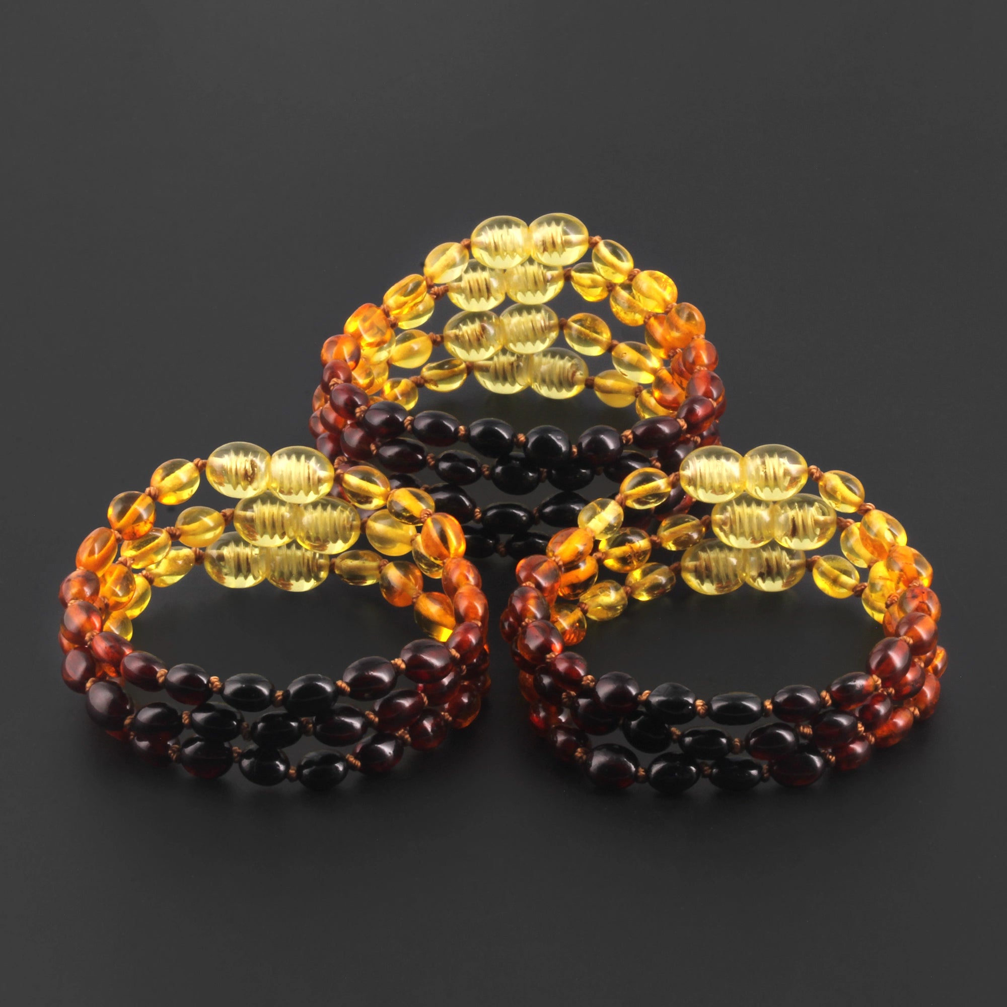 BALTIC AMBER JUNIOR BRACELETS LOT OF 10pcs - OLIVE. XO54R1