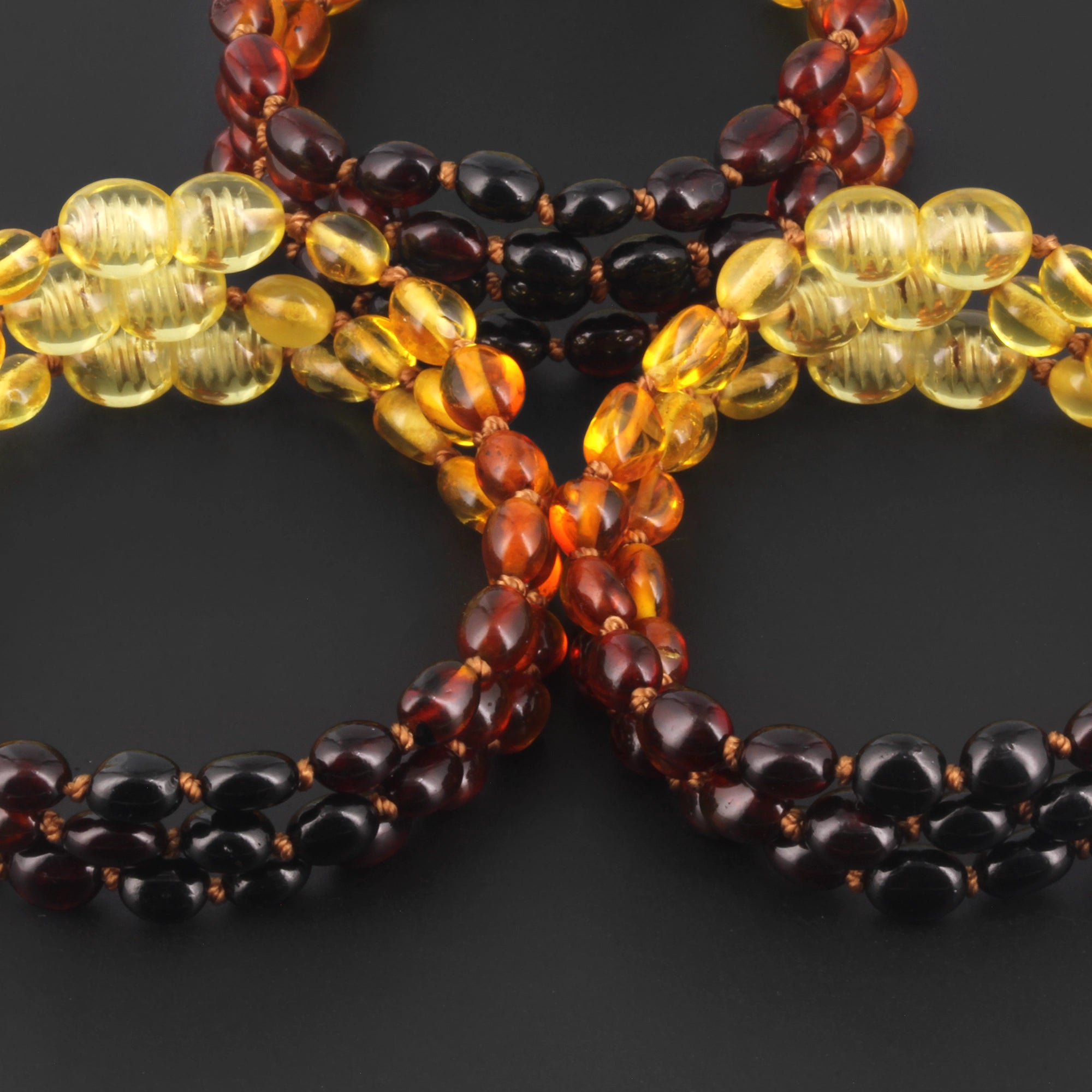 BALTIC AMBER JUNIOR BRACELETS LOT OF 10pcs - OLIVE. XO54R1