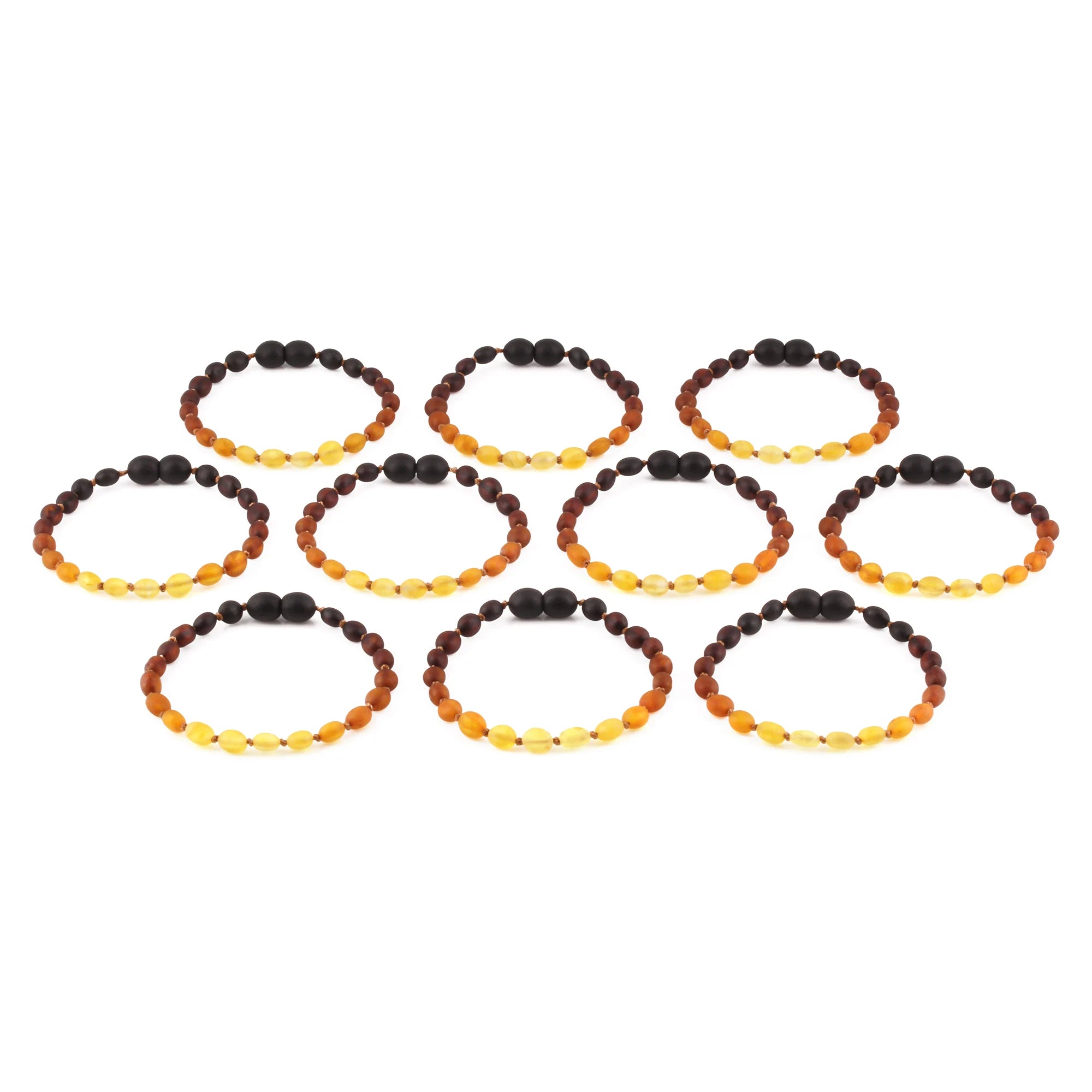 BALTIC AMBER JUNIOR BRACELETS LOT OF 10pcs - OLIVE. XO54R2M