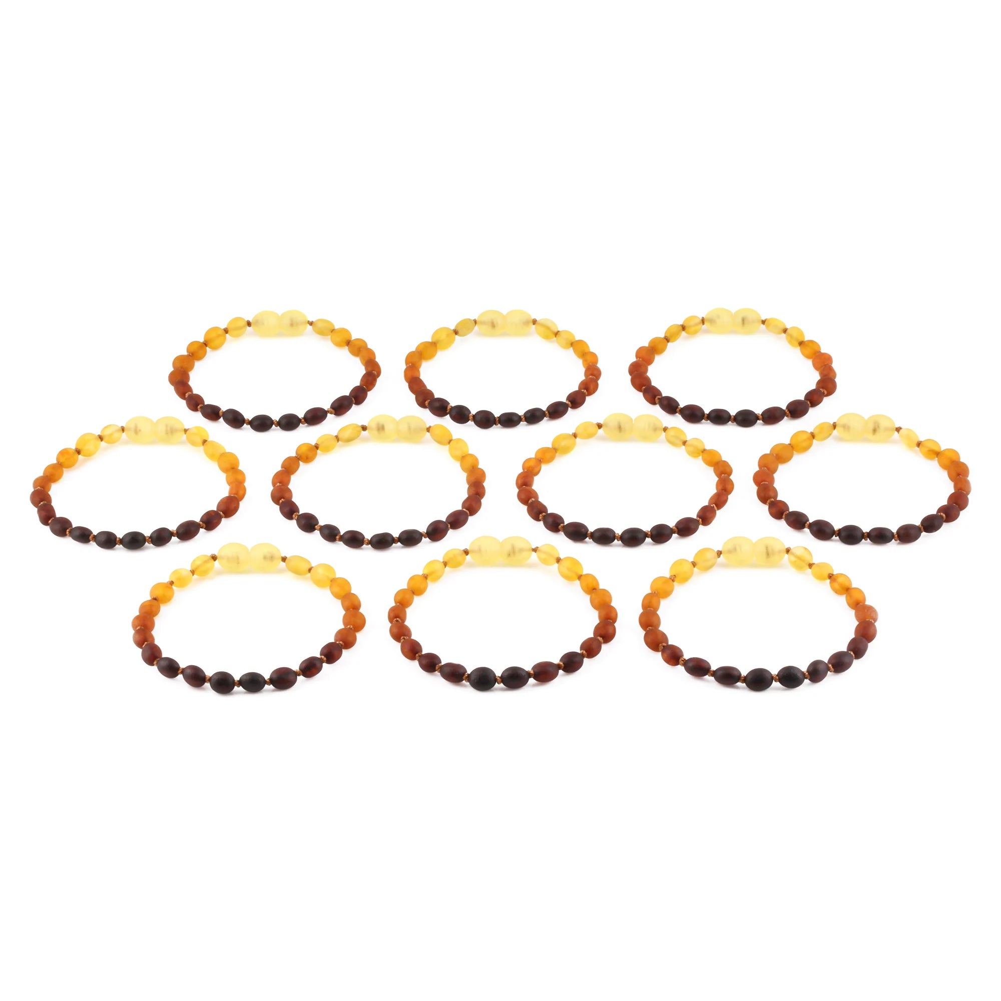 BALTIC AMBER JUNIOR BRACELETS LOT OF 10pcs - OLIVE. XO54R1M