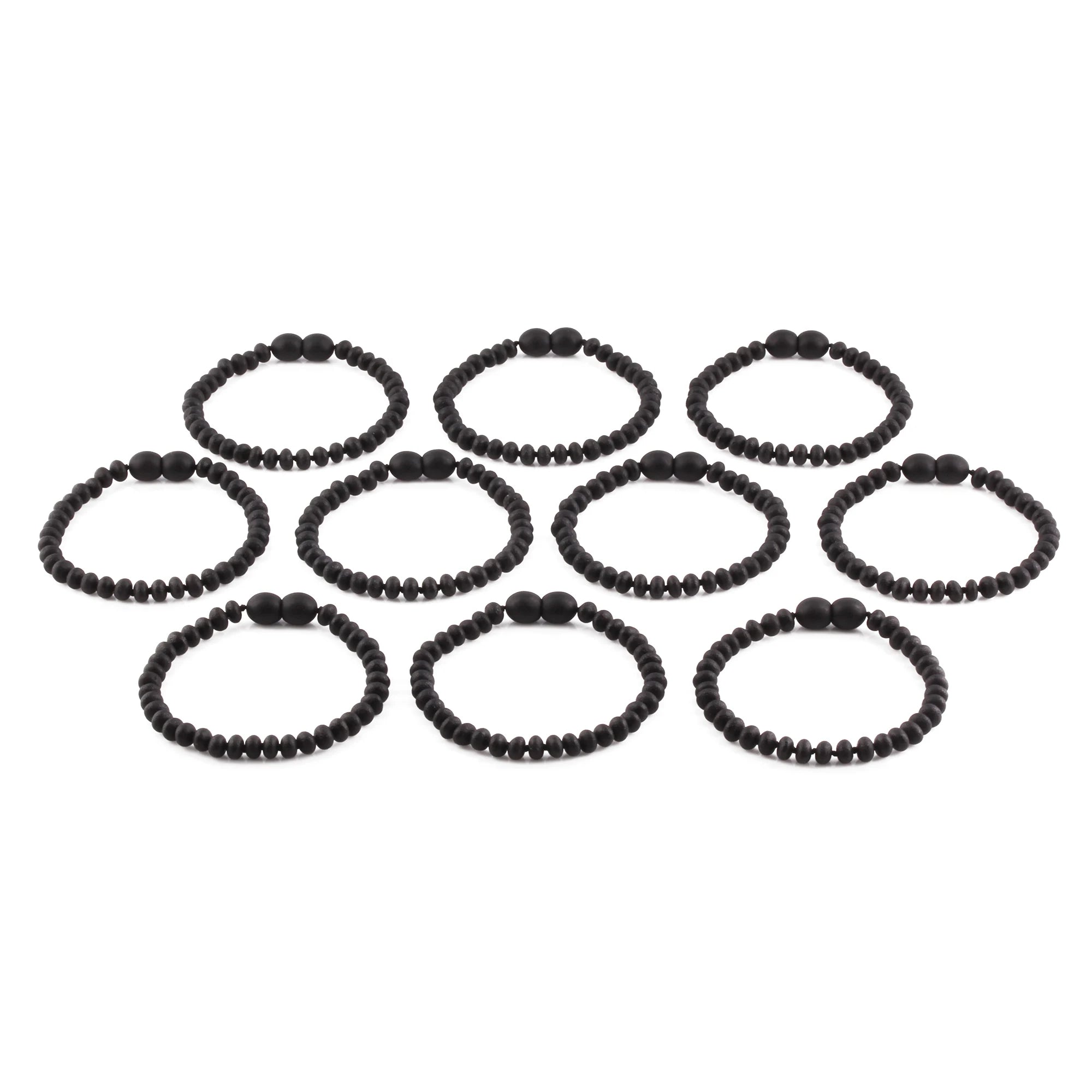 BALTIC AMBER JUNIOR BRACELETS LOT OF 10pcs - ROUNDEL. XR53BM