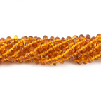 Baltic Amber Junior Bracelet Roundel Light Cognac Glossy Finish - Wholesale Lot of 10pcs - 16cm / 6.3in - XR53LC