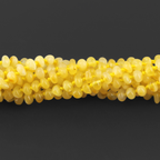 Baltic Amber Junior Bracelet Roundel Milky Yellow Glossy Finish - Wholesale Lot of 10pcs - 16cm / 6.3in - XR53MY