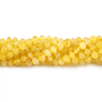 Baltic Amber Junior Bracelet Roundel Milky Yellow Glossy Finish - Wholesale Lot of 10pcs - 16cm / 6.3in - XR53MY
