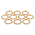 Baltic Amber Junior Bracelet Roundel Multicolor Matte Finish - Wholesale Lot of 10pcs - 16cm / 6.3in - XR53MM