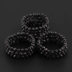 Baltic Amber Junior Bracelet Baroque Black Raw Finish - Wholesale Lot of 10pcs - 16cm / 6.3in - XB54B-RAW