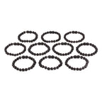 Baltic Amber Junior Bracelet Baroque Black Raw Finish - Wholesale Lot of 10pcs - 16cm / 6.3in - XB54B-RAW
