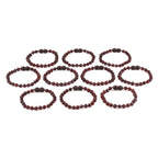 Baltic Amber Junior Bracelet Baroque Dark Cognac Raw Finish - Wholesale Lot of 10pcs - 16cm / 6.3in - XB54DC-RAW