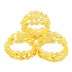 Baltic Amber Junior Bracelet Olive Yellow Glossy Finish - Wholesale Lot of 10pcs - 16cm / 6.3in - XO54Y