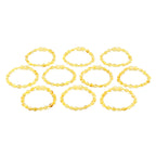 Baltic Amber Junior Bracelet Olive Yellow Glossy Finish - Wholesale Lot of 10pcs - 16cm / 6.3in - XO54Y