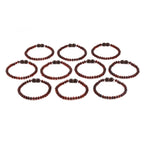 Baltic Amber Junior Bracelet Roundel Dark Cognac Glossy Finish - Wholesale Lot of 10pcs - 16cm / 6.3in - XR53DC